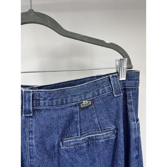 Vintage Lee Denim Jean Midi Skirt Size 18 Pockets Cotton Y2k 90s Modest Blue - Picture 10 of 12